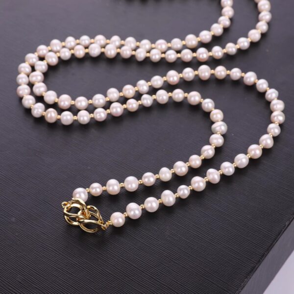 Freshwater round pearl 14K gold-plated - Image 2