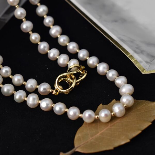 Freshwater round pearl 14K gold-plated - Image 5