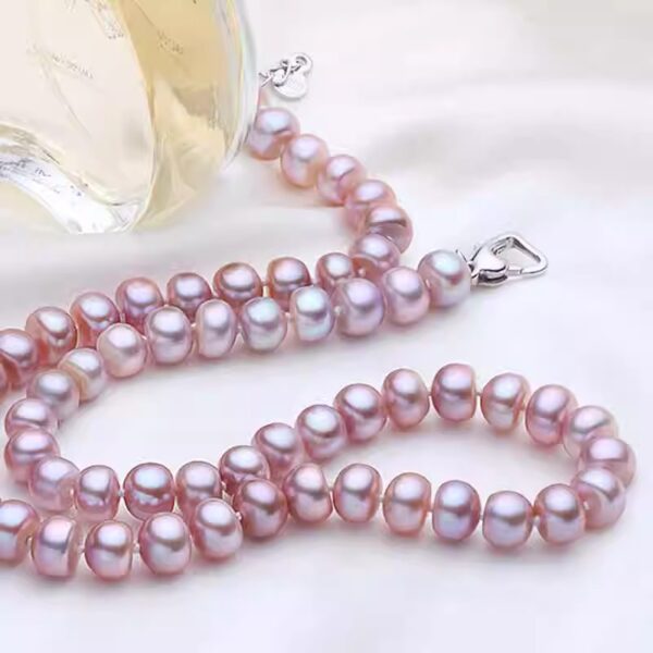 Pearl Necklace Natural Freshwater Pearl Necklace Set - Image 4