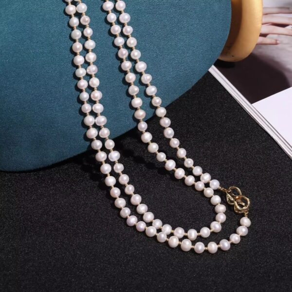 Freshwater round pearl 14K gold-plated - Image 4